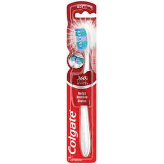 Colgate 360 Degrees Optic White Toothbrush Full Head Soft