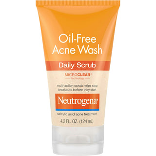 Neutrogena Oil-Free Acne Face Wash Daily Scrub With Salicylic Acid - 4.2 Fl Oz