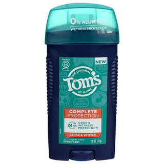 Tom's of Maine Complete Protection Deodorant - Cedar & Vetiver - 2.6oz