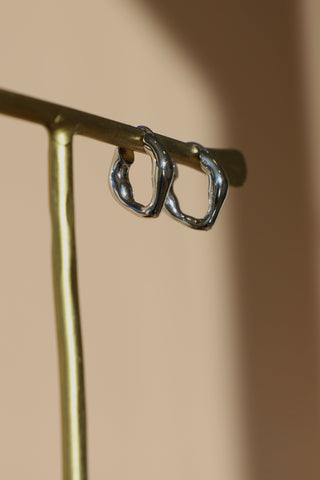 ORGANIC SILVER HOOPS