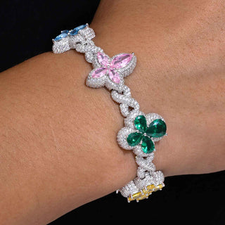 Fleur d’Éternité Moissanite Bracelet Purple