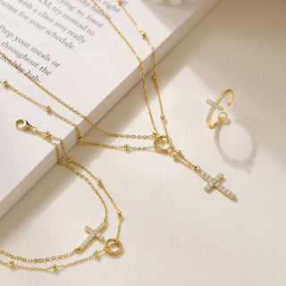 Gold Layered Cross Bracelet