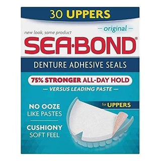 Sea Bond Uppers Original Denture Adhesive Wafers 30 Uppers