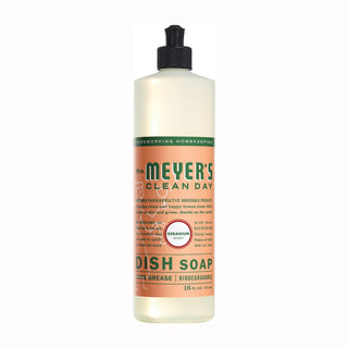 Mrs. Meyer's Clean Day, Liquid Dish Soap, Geranium Scent, 16 Fl Oz (473 Ml)
