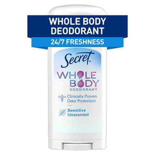 Secret Whole Body Stick Aluminum Free Deodorant For Women - Unscented - 2.4oz