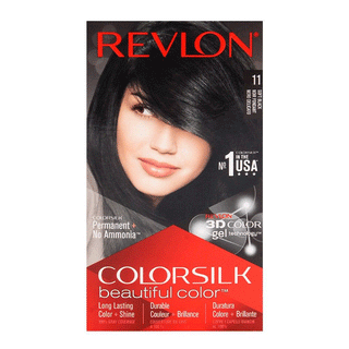 Revlon Colorsilk Beautiful Color, Permanent Hair Dye With Keratin, 100% Gray Coverage, Ammonia Free, 11 Soft Black