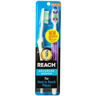 Reach Adult Toothbrushes Advanced Design Medium, Value Pack