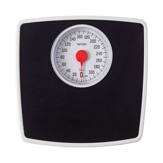 Taylor 330 Lb Analog Bathroom Scale Black