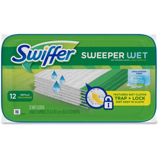 Swiffer P&G Sweeper Wet Fresh Scent Mopping Cloths Mop And Broom Floor Cleaner Refills (35154)