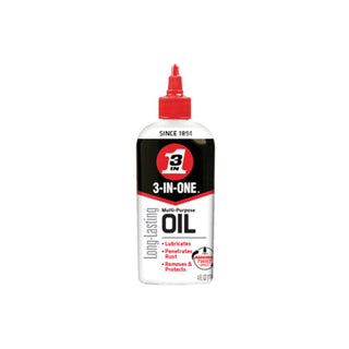 3-In-One WD-40 100703 Multi-Purpose Oil With Telescoping Marksman Spout, 4 Oz Bottle, Liquid, Clear Amber