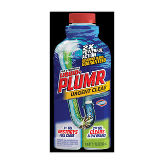 Liquid-Plumr Clog Remover, Pro Strength, Urgent Clear, Gel 17 Fl Oz