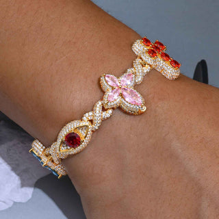 Fleur d’Éternité Moissanite Bracelet RainBow