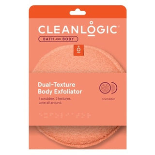 Cleanlogic Body Scrubber, Dual Texture, Round, Exfoliating