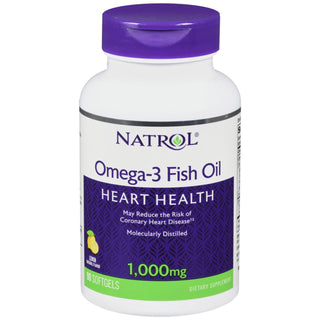 Natrol Omega-3 Fish Oil 1000 Mg, Lemon Flavor, 90 Softgels