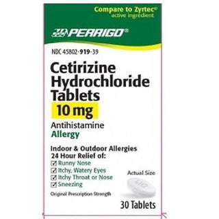 Cetirizine Hydrochloride 10 Mg Tablet 30 Ea