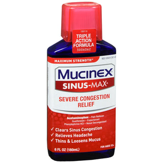 Mucinex Adult Liquid Severe Congestion & Pain Relief 6 Oz