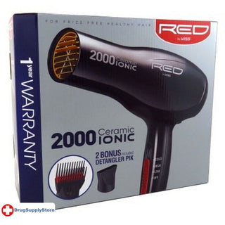 Kiss Red By Ceramic 2000 Ionic Hair Dryer BD06U