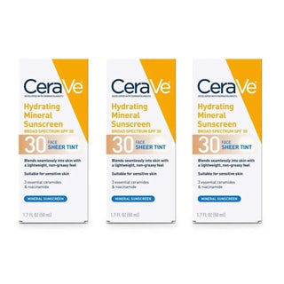 CeraVe SPF 30 Face Sheer Tint Hydrating Mineral Sunscreen 1.7 Fl Oz