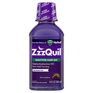 Vicks ZzzQuil Warming Berry Nighttime Sleep Aid Liquid 12 Oz