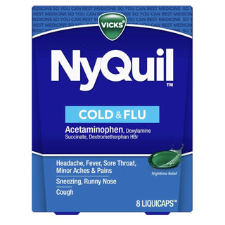 Vicks® NyQuil™ Cold &amp; Flu Nighttime Relief – LiquiCaps