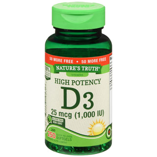 Nature's Truth High Potency Vitamin D3 1,000 IU Softgels