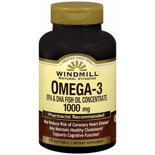 Windmill Natural Omega III EPA + DHA, 1000 Mg, Softgels