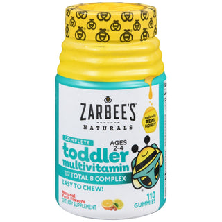 Zarbee's Naturals Complete Toddler Multivitamin Natural Fruit Flavors 110 Gummies