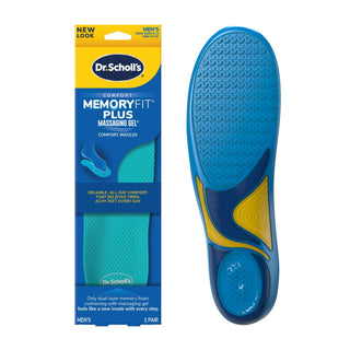 Dr. Scholl's Comfort & Energy Memory Fit Massaging Gel Advanced Insoles For Men - Size (8-14)
