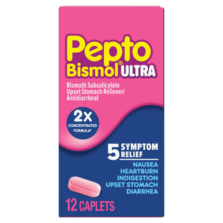 Oral B Pepto Bismol Ultra 5 Symptom Relief Caplets