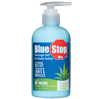 Blue Stop Max Massage Gel - For Body Aches 8.00 Fl Oz