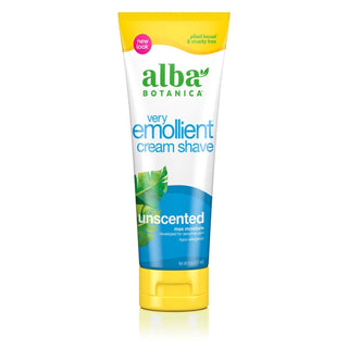 Alba Botanica Very Emollient Cream Shave Unscented 8 Oz Tube