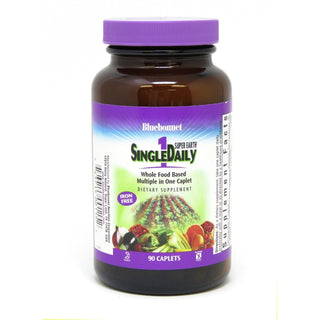Bluebonnet Super Earth Single Daily Multi-Nutrient Formula Iron Free Caplets, Green