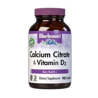 Bluebonnet Calcium Citrate Plus Vitamin D3 90 Caplets