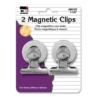 CLi Charles Leonard CHL80125 Magnetic Spring Clips 1.25In 2Pk