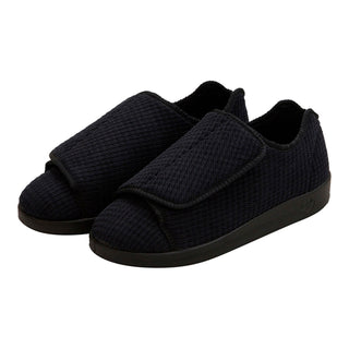 Silvert's Men’s Double-Extra Wide Slip-Resistant Slippers For Seniors 11 Black
