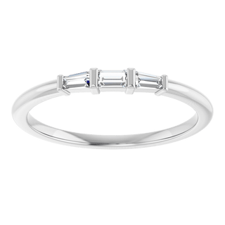 Symétrie 14K Yellow Gold Natural Baguette Diamond Stacking Ring – 1/6 CTW