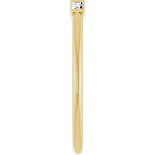 Symétrie 14K Yellow Gold Natural Baguette Diamond Stacking Ring – 1/6 CTW