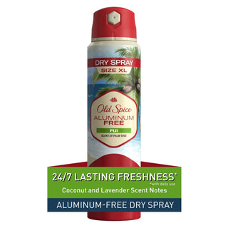 Old Spice Deodorant, Aluminum Free, Fiji, Dry Spray, Size XL 4.3 Oz