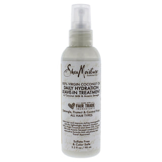 SheaMoisture 100% Virgin Coconut Oil Daily Hydration Leave In Treatment, 3.3 Ounce