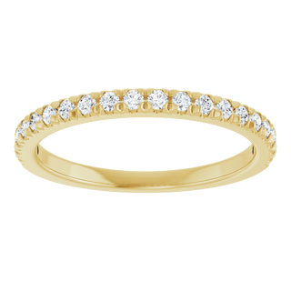 1/4 CTW Natural Diamond French-Set Anniversary Ring  14K Yellow Gold