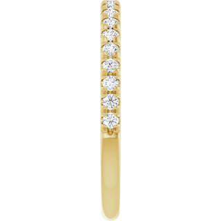 1/4 CTW Natural Diamond French-Set Anniversary Ring  14K Yellow Gold