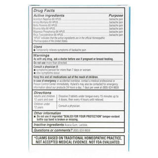 Hyland's Backache Relief, Quick-Dissolving Tablets