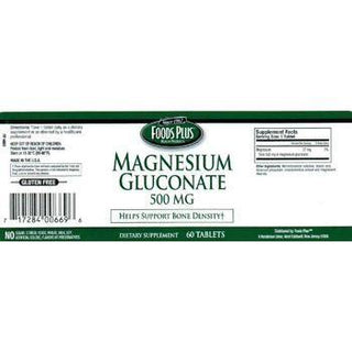 Foods Plus Magnesium Gluconate 500 Mg