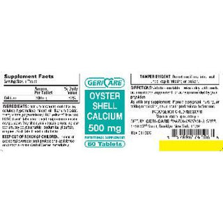 Geri-Care Oyster Shell Calcium 500 Mg
