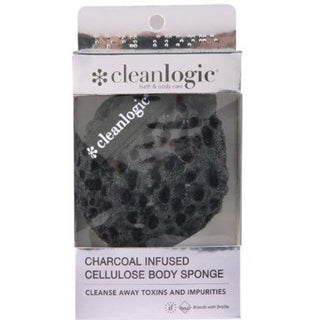 Cleanlogic Body Sponge, Cellulose, Charcoal Infused