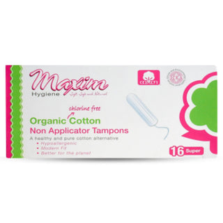 Maxim Hygiene Products Tampons Organic Cotton Non Applicator Super
