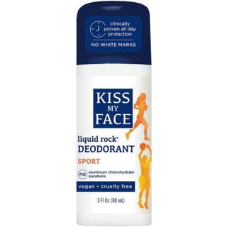 Kiss My Face Liquid Rock Roll On Deodorant, Sport - 3 Oz