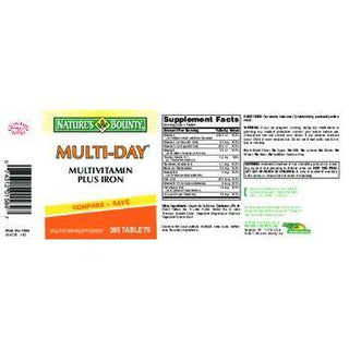 Nature's Bounty Multi-Day Multivitamin Plus Iron