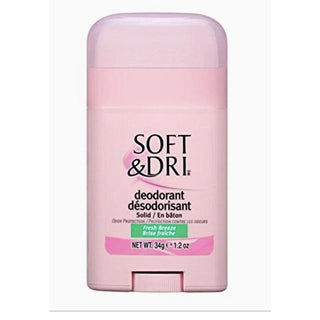 Soft & Dri 2 Antipirspirant Deodorant Solid Fresh Breeze Scent USA