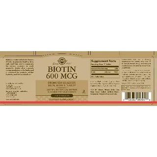 Solgar Biotin 600 Mcg
